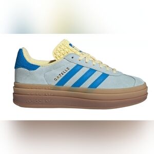 Adidas Originals Women's Iconic Gazelle Bold Shoes, Sneaker For Women Light Blue